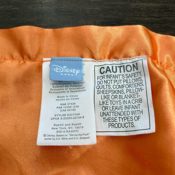 Disney Baby Tigger Plush Security Blanket Lovey Orange 14” Square - Picture 11 of 15